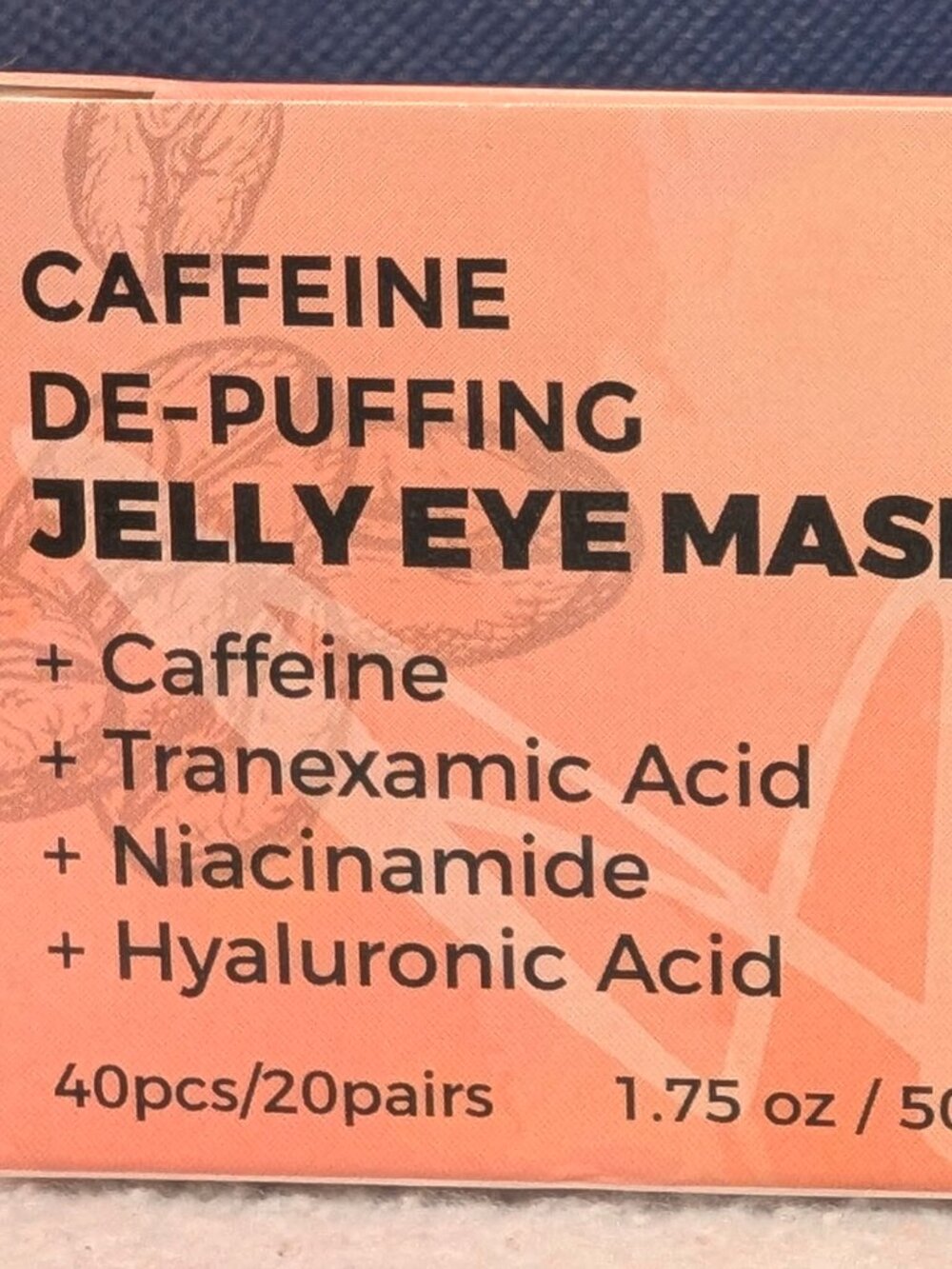 BNIB Vitamin C Jelly Eye Masks Caffeine Niacinamide 20 Pair